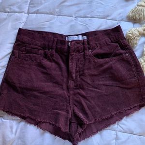 maroon shorts